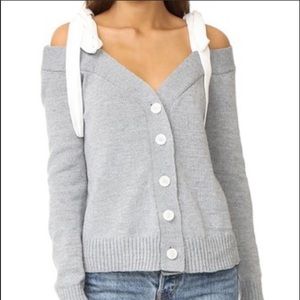 NWT English Factory Off Shoulder Knit Cardigan